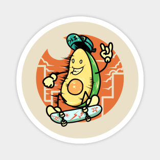 skateboarding avocado Magnet